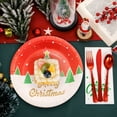 thumbnail image 6 of Qwtwty Christmas Ornaments Christmas Party Decorations Disposable Dinner Plates Cartoons Santa Claus Plates Paper Cup Set, 6 of 8