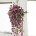 thumbnail image 3 of 76 * 25cm Simulated Flower Violet Green Silk Flower, 1PC Multicolor Wall Hanging Flower Plants with Basket, Rattan Hanging Basket Ceiling Decoration Accessories, Fake Silk Flowers Daisy Planter, 3 of 5