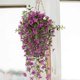 thumbnail image 5 of Flor artificial, plantas artificiales, decoración, flor simulada, violeta, verde, flor de seda, colgante de pared, borde, cesta colgante de ratán, accesorios de decoración de techo, violeta simulada, 5 of 5