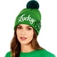 thumbnail image 5 of Gorro Abrigado Gorro de punto cálido bordado verde para el Día de San Patricio con diseño de trébol irlandés para hombres y mujeres (1 pieza) Rkxzt, 5 of 7