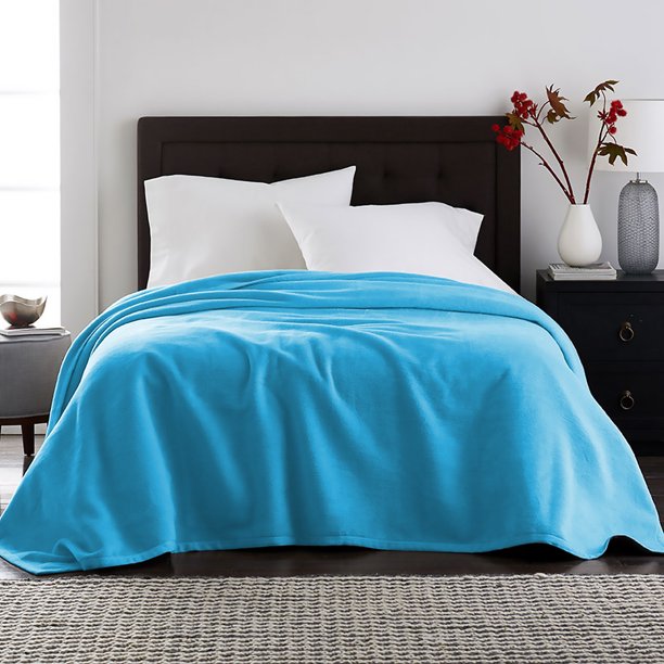 Velvet Plush Blanket Sky Blue Full/Queen 86x86