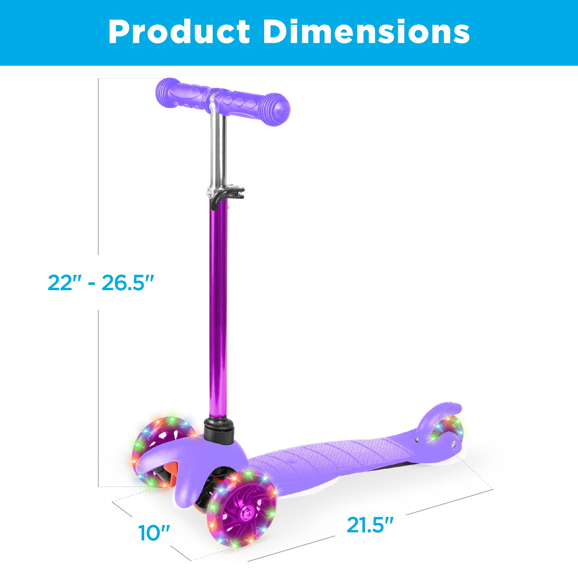 Best Choice Products Kids Mini Kick Scooter Toy w Light Up