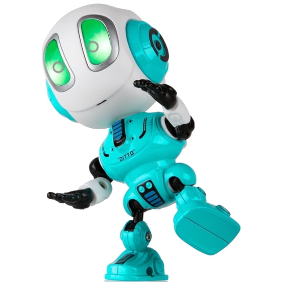USA Toyz Ditto Talking Robot Toy, Mini Stocking Stuffers Interactive Travel Robot for Kids Ages 3 