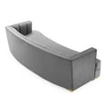thumbnail image 4 of Modway Encompass Modern Channel Tufted Performance Velvet Sofa in Gray/Gold, 4 of 8