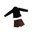thumbnail image 2 of Camisa y pantalones cortos para muñeca en miniatura 1/12, resistentes y elegantes para cosplay, accesorios de moda Camisa negra, 2 of 9