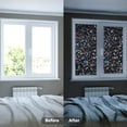 thumbnail image 3 of Joernso 3D Black Rainbow Window Blackout Film Privacy Protection Sun Blocking Window Tint Blind Reusable Home Office Bathroom Glass Covering Cling, 3 of 7