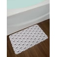 thumbnail image 2 of Damask Bath Mat, Traditional Complex Chained Double Face Damask Lines Internal Pattern Illustration, Non-Slip Plush Mat Bathroom Kitchen Laundry Room Decor, 29.5 X 17.5 Inches, Brown White, Ambesonne, 2 of 2