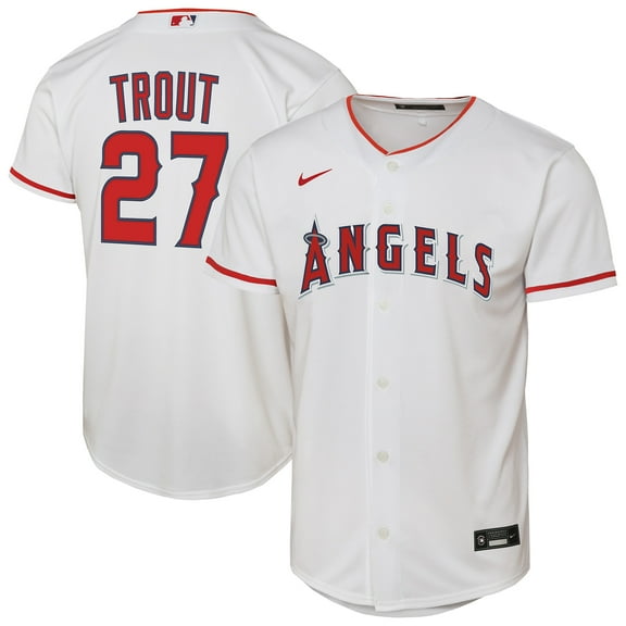 Youth Nike Mike Trout White Los Angeles Angels Home Replica Player Jersey