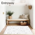 thumbnail image 3 of ODIKA 8'x10' Machine Washable Non-Slip Area Rug, Celestial Puff Design Accent with Heavenly Formations High Traffic Rug with Pad, Black, 616346, 3 of 8