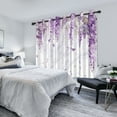 thumbnail image 5 of Nanqianyi Purple Floral Lavender Blackout Curtains, Beautiful Butterfly Prints Thermal Insulated Grommet Drapes for Bedroom/Living Room, 42x63 in, 2 Panels, 5 of 8