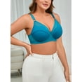 thumbnail image 4 of SHARICCA Womens Plus Size Full Coverage Bra Breathable Push Up Underwire Supportive Bra 40DD, 4 of 6