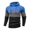 thumbnail image 1 of Xuniizn Sweaters for Men, Color Blocked Long Sleeve Pullover Hooded Knit Sweater with Drawstring, Winter Outdoor Stylish Comfortable Loose Warm Sweaters, 1 of 2
