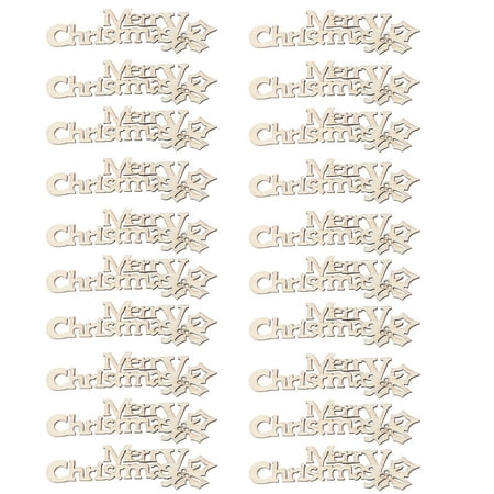 

20pcs Natural Wood Christmas Pattern Craft Accessories Scrapbooking for Handmade Sewing Crafts