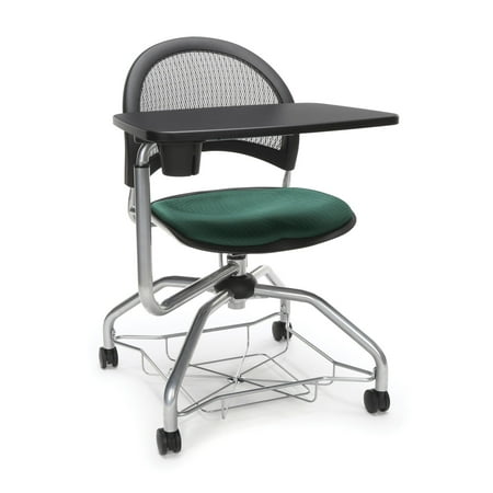 - OFM Moon Foresee Series Tablet Chair with Removable Fabric Seat Cushion - Student Desk Chair, Forest Green (339T)