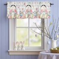 thumbnail image 4 of Valance Curtains for Kitchen Windows Happy Easter Bunny Tail Eggs Rod Pocket Valance Watercolor Flower Gray Buffalo Short Window Curtain Topper for Bedroom Living Room Bathroom 42x12in,1&nbsp;Panel, 4 of 9