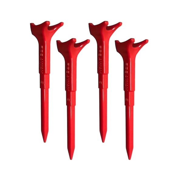 Golf Tees FIRE AWAY Premium con giro reducido de bola (paquete de 4)