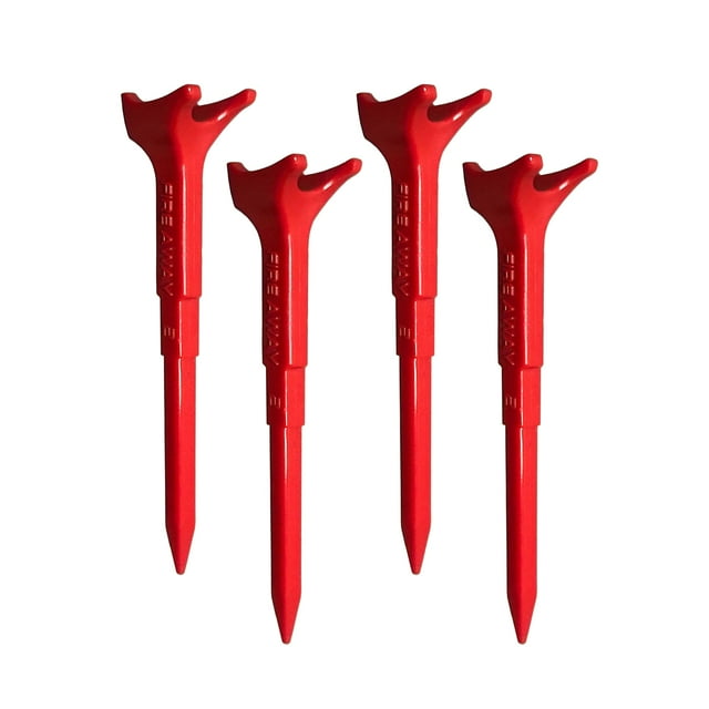 Golf Tees FIRE AWAY Premium con giro reducido de bola (paquete de 4)