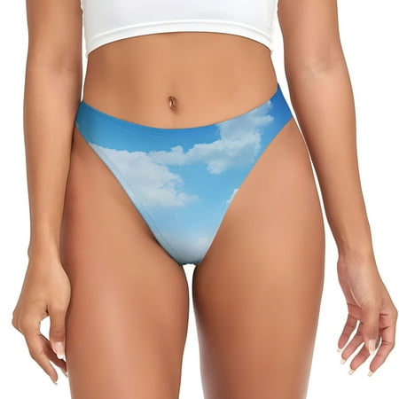 Rateoe Cow Grazing Nature Pattern Seamless Women Underwear Thongs No Show Ladies Thong No Line Breathable Comfortable Panties Undies for Women-XX-Large
