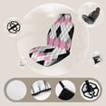 thumbnail image 3 of Pink And Black Argyle Pattern Car Seat Covers Front Seats Universal Fit for Cars SUV Truck Auto Interior Accessories, 3 of 3