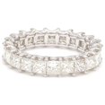 thumbnail image 2 of 3.7 TCW Solid 18 Kt White Gold SI Clarity HI Color Diamond Proposal Eternity Ring, 2 of 3