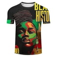 thumbnail image 3 of Black History Month 3/4 Length Sleeve Shirts for Men Crewneck Blouses 2026 February Melanin Graphic Tees African American Tops Afrocentric Cultural Heritage Tee Melanin Gift Tops, 3 of 4
