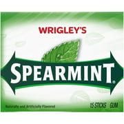 Wrigley's Spearmint Chewing Gum, Single Pack - 15 Pieces