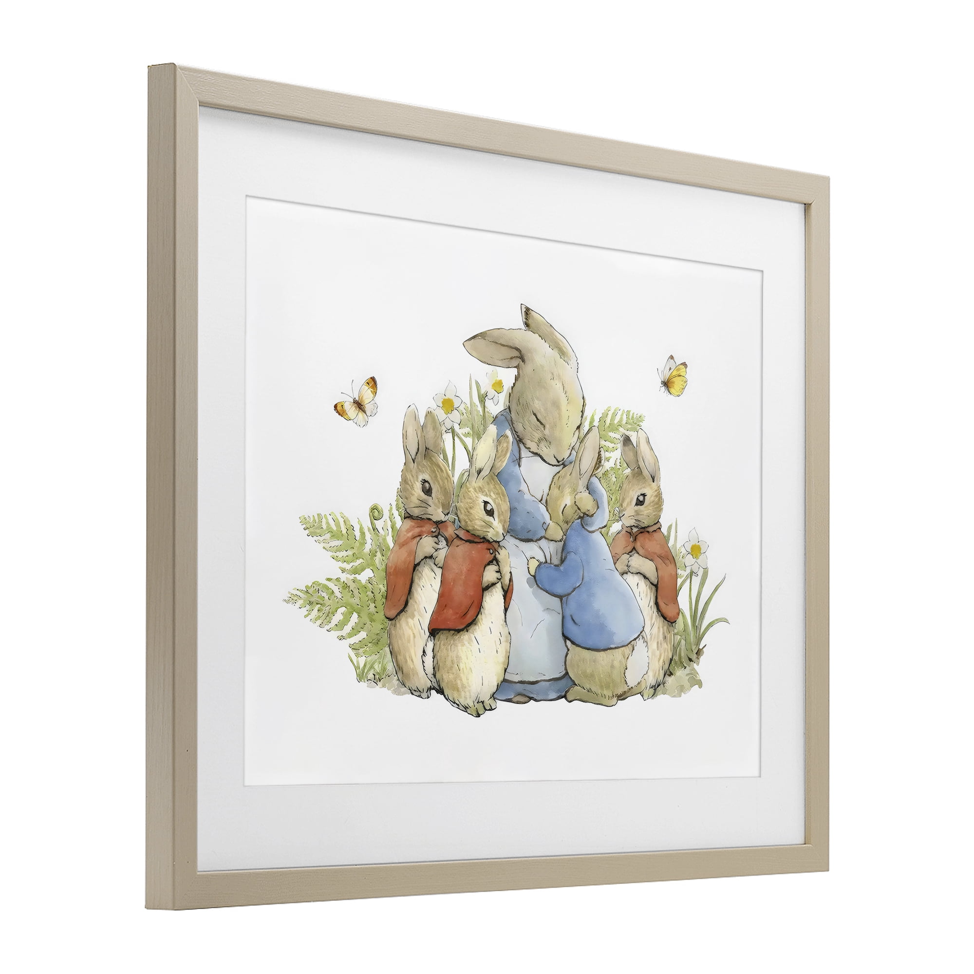Stupell Industries Hugging Mother Rabbit Birch Framed Print Under Glass, design by Arlington Prints