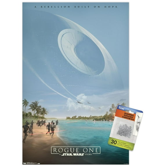 Star Wars: Rogue One - Teaser Wall Poster with Push Pins, 14.725" x 22.375"