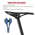 thumbnail image 3 of Sonducket Asiento de bicicleta de carretera de fibra de carbono Kocevlo, asiento ovalado para mujer y hombre, peso ligero, cómodo, cojín de carreras, Ciclismo Azul Sonducket  OD024297-04, 3 of 6
