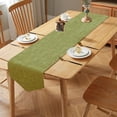 thumbnail image 4 of Chemin de Table en Tissu Cheese pour Hommes Femmes Beige Polyester Long Chemin Transparent 30X210Cm, 4 of 6