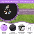 thumbnail image 7 of Jump Into Fun 14FT Trampoline 1400LBS for 8 Kids and Adults, Galvanized Anti-Rust Coating Pumpkin Outdoor Trampolines with Enclosure and Basketball Hoop, Lights, Sprinkler, Gift Family Use, 7 of 7
