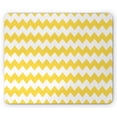 thumbnail image 1 of Yellow Chevron Mouse Pad, Old Fashioned Sharp Zigzag Stripes Geometric Sunny Summer Motif, Rectangle Non-Slip Rubber Mousepad, Earth Yellow White, by Ambesonne, 1 of 2