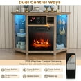 thumbnail image 5 of Giantex Corner TV Stand w/Electric Fireplace, Entertainment Center, Media Console Cabinet, Gray, 5 of 10
