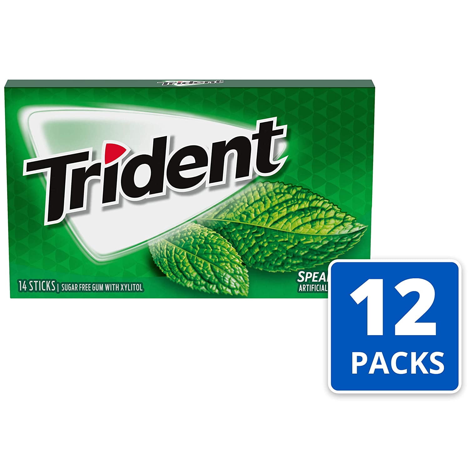 Trident Chewing Gum Spearmint 12 Packs/Box (MOZ01106/61534)