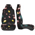 thumbnail image 2 of LAKIMCT Flamingo Car Seat Covers Vehicle Front Seat Covers Universal Fit Seat Protector, 2 of 9
