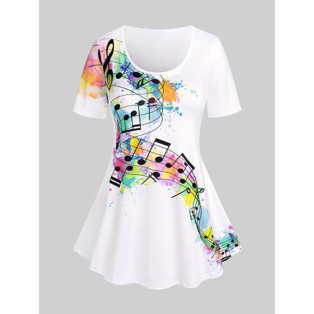 Camiseta Talla Extra Salpicadura Pintura Rosegal Camisetas tallas grandes