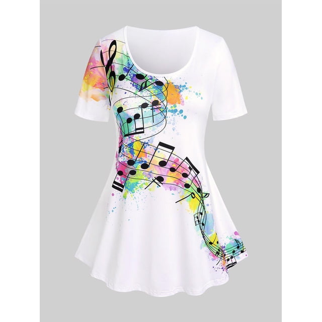 Camiseta Talla Extra Salpicadura Pintura Rosegal Camisetas tallas grandes