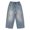 Light Blue, variant on Letdown Kids' Wide Leg Denim Cargo Pants, Straight Leg Solid Color Jeans for Boys and Girls, Casual Youth Trousers (Black,4-5 Years)