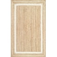 thumbnail image 3 of Agro Richer White Border Natural Beige Color Rectangle Jute Area Rugs for Living, Carpet for Kitchen outdoor & Indoor (2x10" Feet), 3 of 5