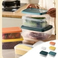 thumbnail image 3 of MERILER Reusable Fresh Food Storage Container with Sealed Lid for Refrigerator Organization, Microwave-Safe and Space-Saving, 3 of 7