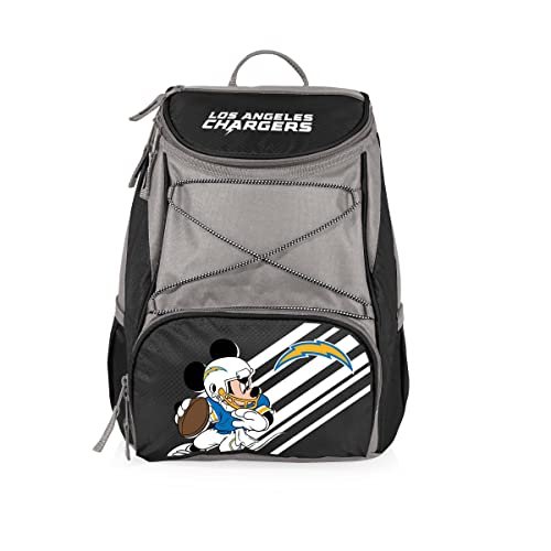PICNIC TIME Mochila enfriadora de los Los Angeles Chargers de la NFL de Disney en color negro