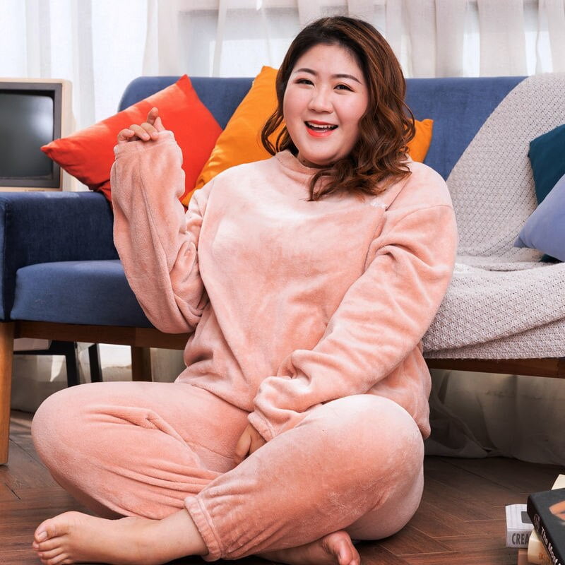 Pyjama Femme Chaud Winter Coral Velvet Pajama Set Fleece Sleepwear Homewear Thick Warm Velvet Female Male Suit Pyjama 4XL Walmart
