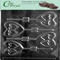 thumbnail image 2 of Cybrtrayd Double Heart Lolly Valentine Chocolate Candy Mold, 2 of 3