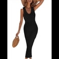 thumbnail image 1 of Traje de Baño de Crochet para Mujer, de , Sin Mangas, para Playa, de Verano Negro L, 1 of 9