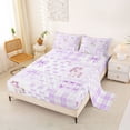 thumbnail image 2 of Manfei Cute Unicorn Animals Bed Sheets For Girls,Dreamy Princess Castle Theme King Sheets For Kids,4-Piece, 2 of 6