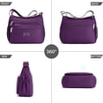 thumbnail image 4 of Women’s Crossbody Bag,RFID Purses for Women Fabric Nylon Multi Pocket Crossbody Bag Ladies Travel Handbag/Purple, 4 of 8