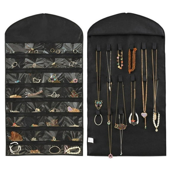Cheers.US Closet Hanging Jewelry Organizer Necklace Storage Holder Travel Display Case Bag