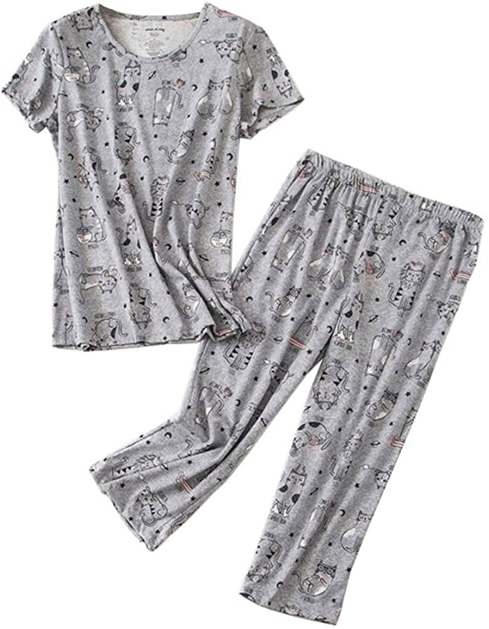 Femmes Mignon Pyjamas de Bande Dessinée Casual 2 Pièces Vêtements de Nuit Ensemble de Nuit