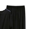 thumbnail image 5 of Bovxnpu Women's Pajamas Set Cotton Ruffle Short Sleeve Capris Pants 2 Piece Pajamas Sleepwear, 5 of 6