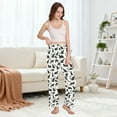thumbnail image 5 of Dailycode Women's Pajama Pants Wide Leg Lounge Pj Bottoms With Pockets Cute Cat Silhouettes, 5 of 7